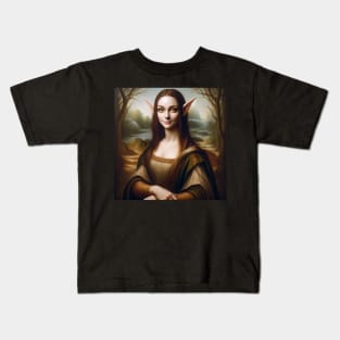 Mona Elf: The Enigmatic Helper Kids T-Shirt